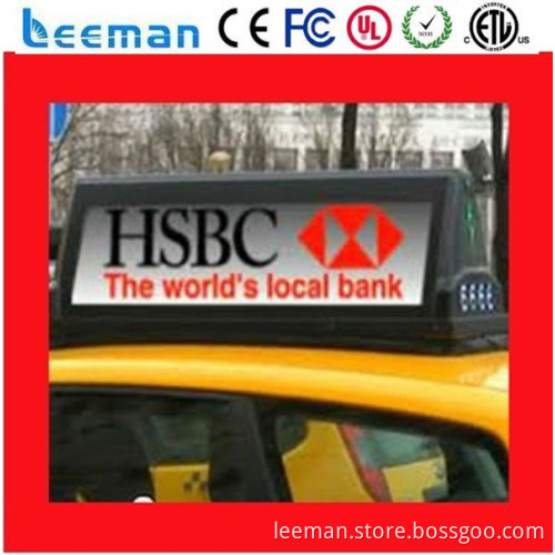 Leeman double sided led taxi top advertising sign